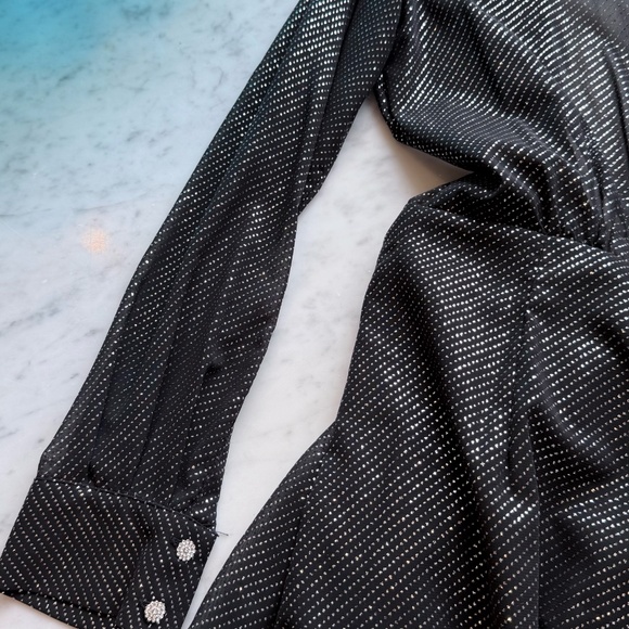 zara shiny wrap dress size s - Picture 6 of 7